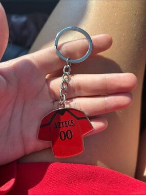 Red 'AZTECS' Jersey Keychain
